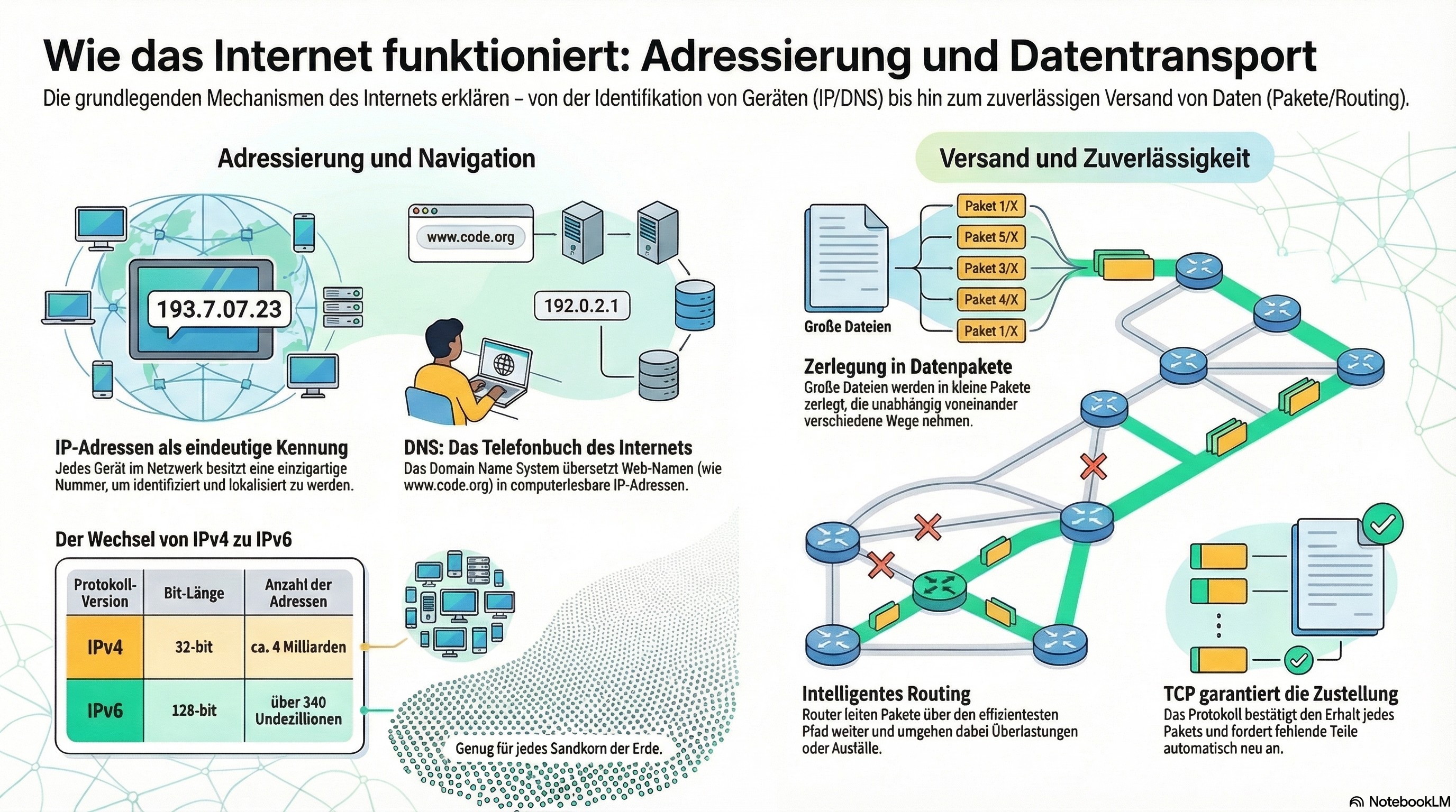Infografik: Wie das Internet funktioniert